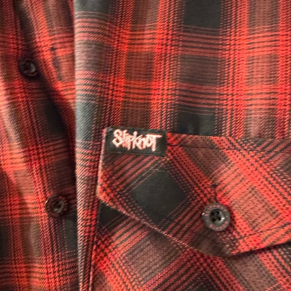DIXXON Slipknot Red and Black Plaid Men's Shirt - Picture 2 of 4